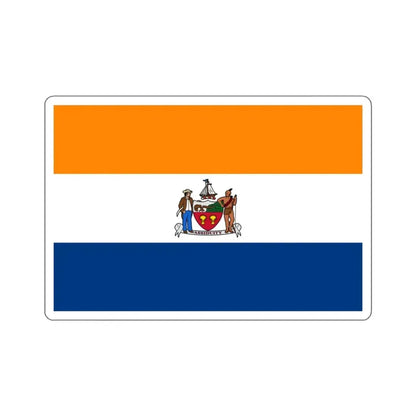 Flag of Albany, New York - STICKER Vinyl Kiss-Cut Decal 3 Inch White - The Sticker Space