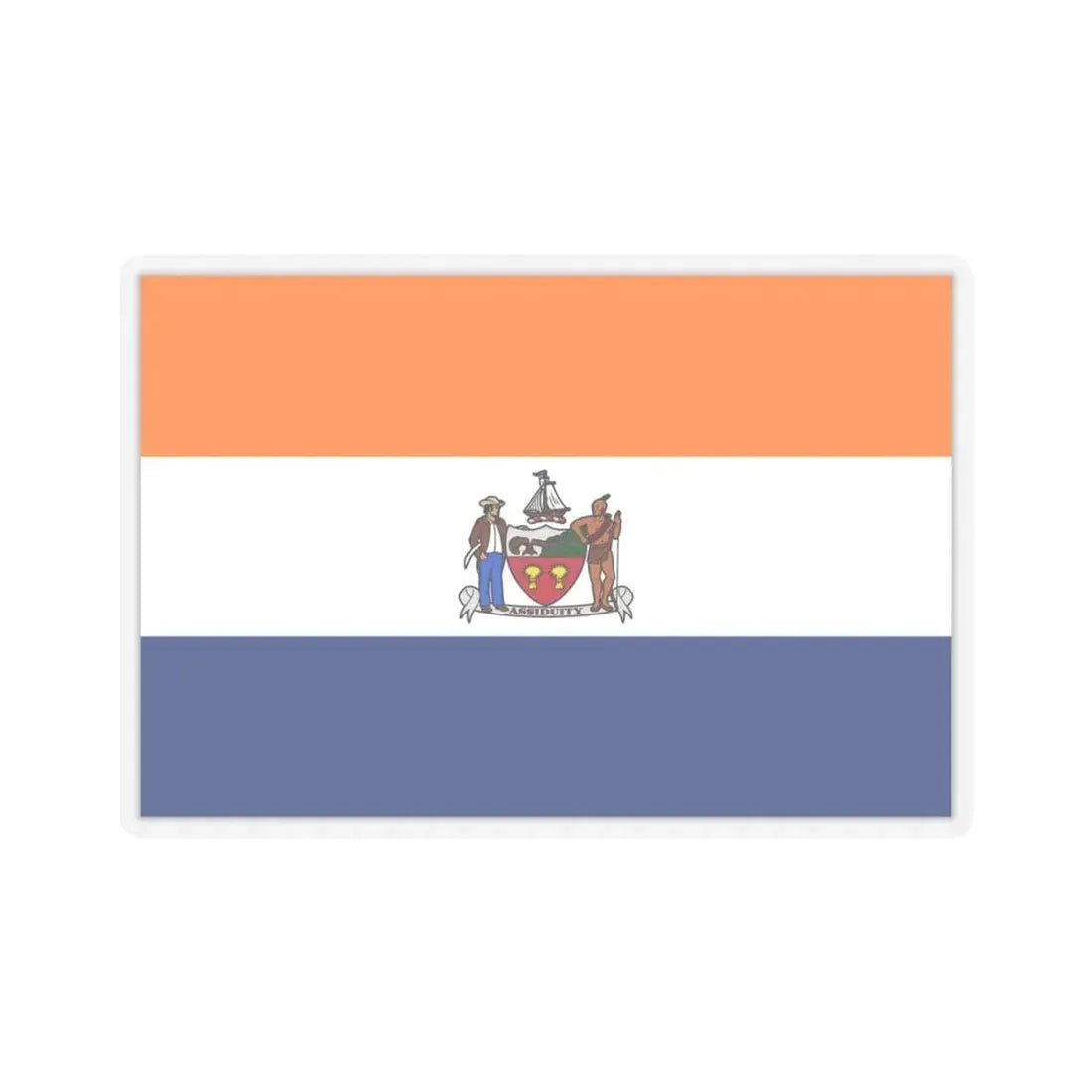 Flag of Albany, New York - STICKER Vinyl Kiss-Cut Decal 4 Inch Transparent - The Sticker Space