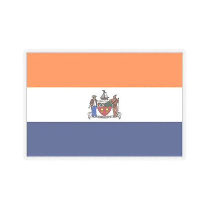 Flag of Albany, New York - STICKER Vinyl Kiss-Cut Decal 4 Inch Transparent - The Sticker Space