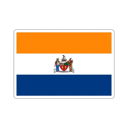 Flag of Albany, New York - STICKER Vinyl Kiss-Cut Decal 4 Inch White - The Sticker Space