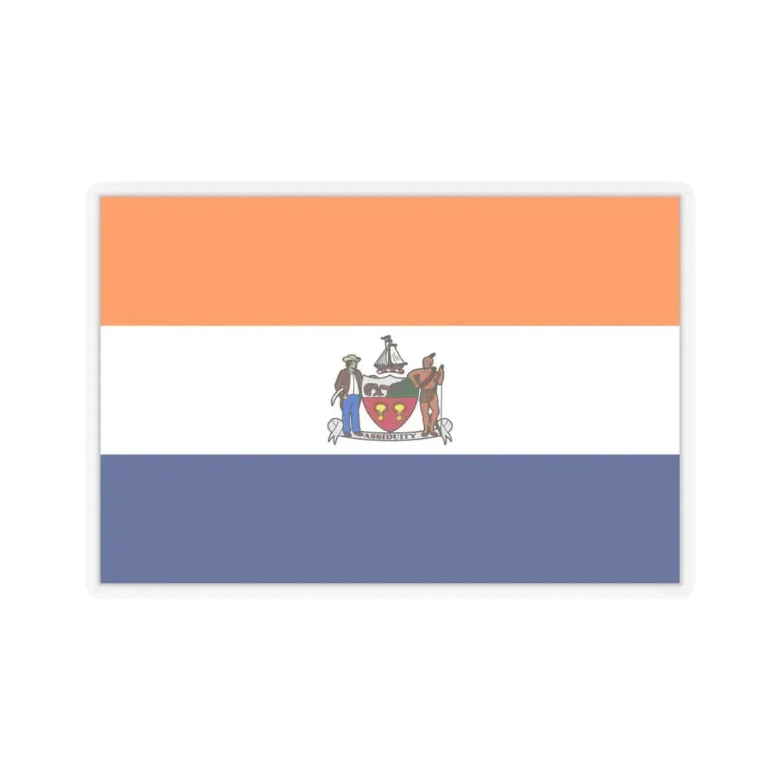 Flag of Albany, New York - STICKER Vinyl Kiss-Cut Decal 6 Inch Transparent - The Sticker Space