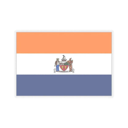 Flag of Albany, New York - STICKER Vinyl Kiss-Cut Decal 6 Inch Transparent - The Sticker Space