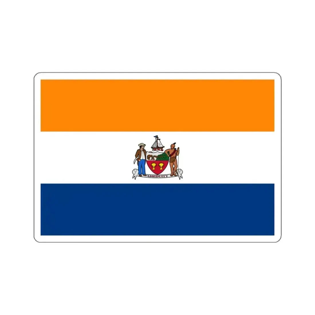 Flag of Albany, New York - STICKER Vinyl Kiss-Cut Decal 6 Inch White - The Sticker Space