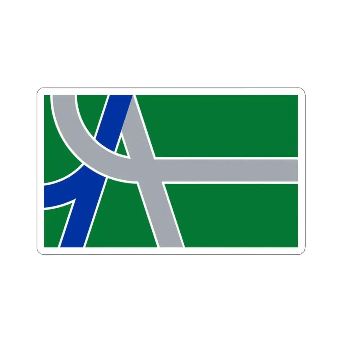 Flag of Albany, Oregon - STICKER Vinyl Kiss-Cut Decal 4 Inch White - The Sticker Space