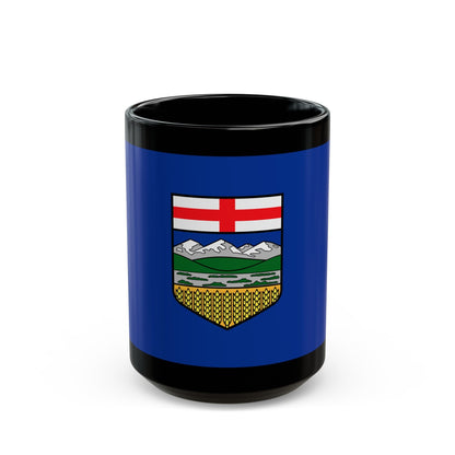 Flag of Alberta Canada - Black Coffee Mug-15oz-The Sticker Space