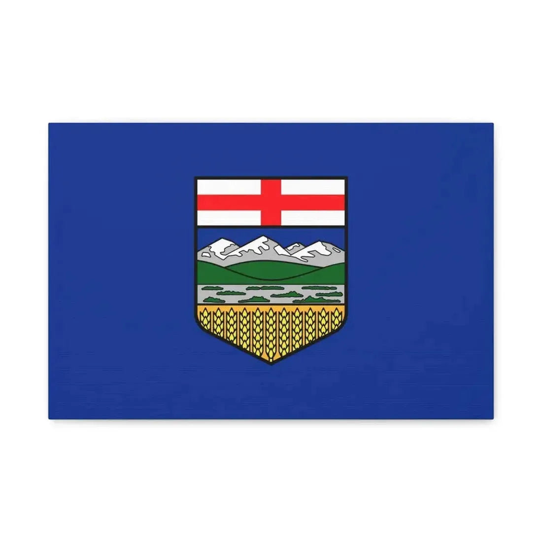 Flag of Alberta Canada - Canvas Wall Art 18″ x 12″ 1.25" - The Sticker Space