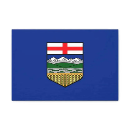 Flag of Alberta Canada - Canvas Wall Art 18″ x 12″ 1.25" - The Sticker Space