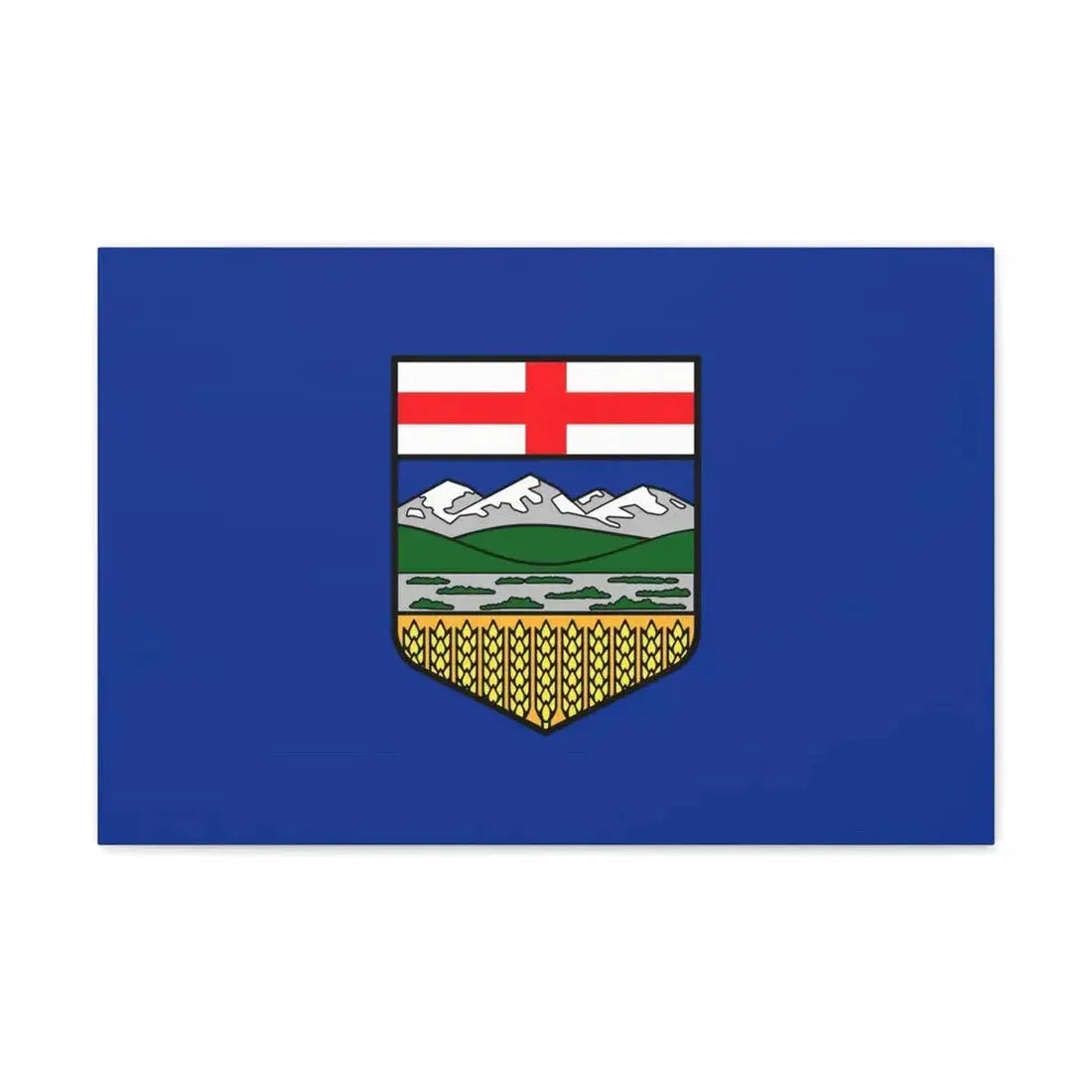 Flag of Alberta Canada - Canvas Wall Art 24″ x 16″ 1.25" - The Sticker Space