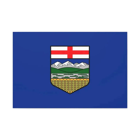 Flag of Alberta Canada - Canvas Wall Art 36" x 24" 1.25" - The Sticker Space