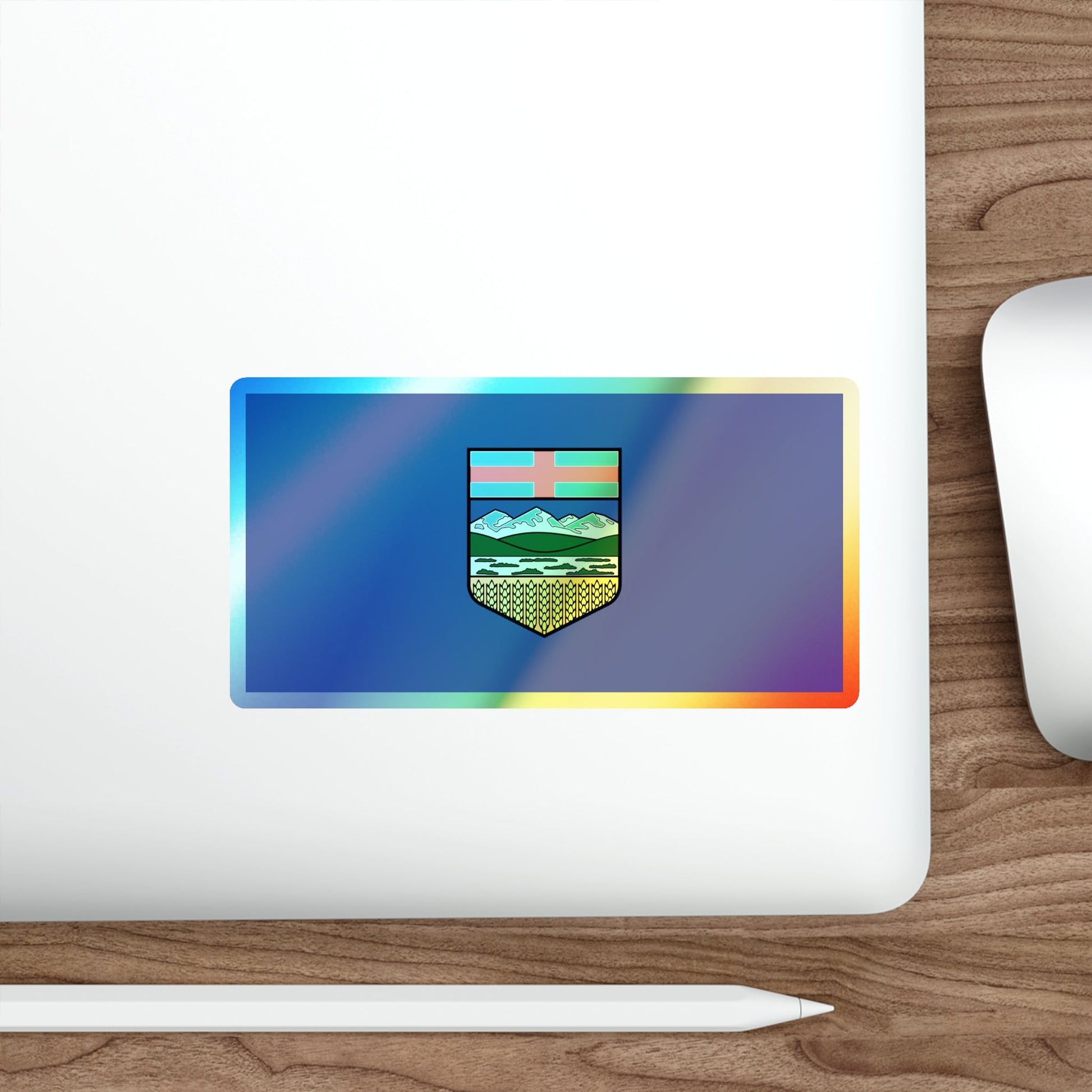 Flag of Alberta Canada Holographic STICKER Die-Cut Vinyl Decal-The Sticker Space