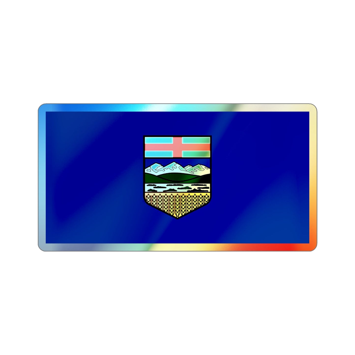 Flag of Alberta Canada Holographic STICKER Die-Cut Vinyl Decal-2 Inch-The Sticker Space