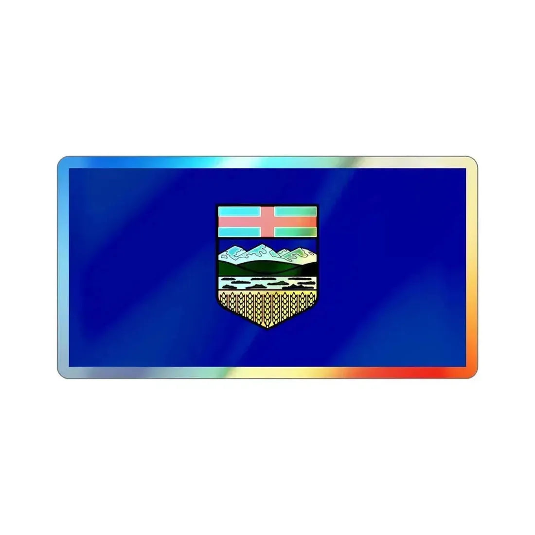 Flag of Alberta Canada Holographic STICKER Die-Cut Vinyl Decal 2 Inch - The Sticker Space