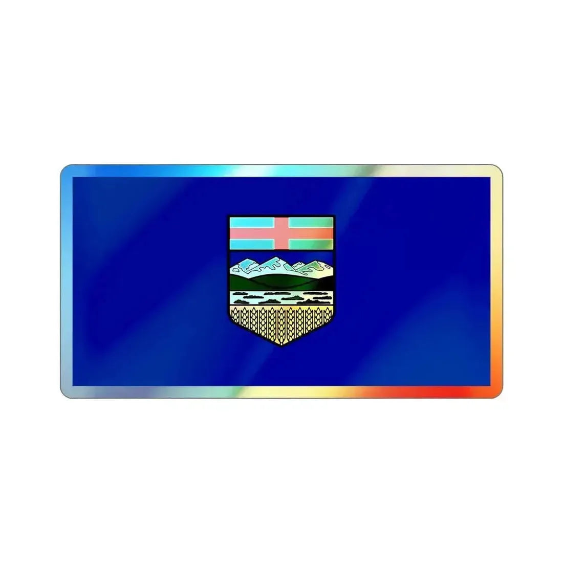 Flag of Alberta Canada Holographic STICKER Die-Cut Vinyl Decal 3 Inch - The Sticker Space
