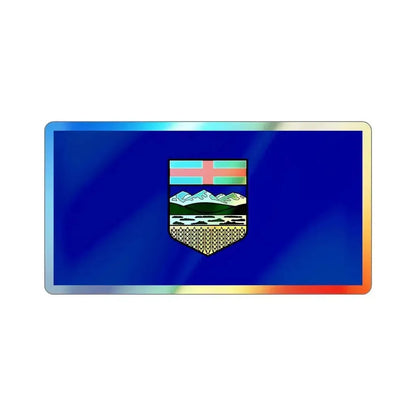 Flag of Alberta Canada Holographic STICKER Die-Cut Vinyl Decal 5 Inch - The Sticker Space
