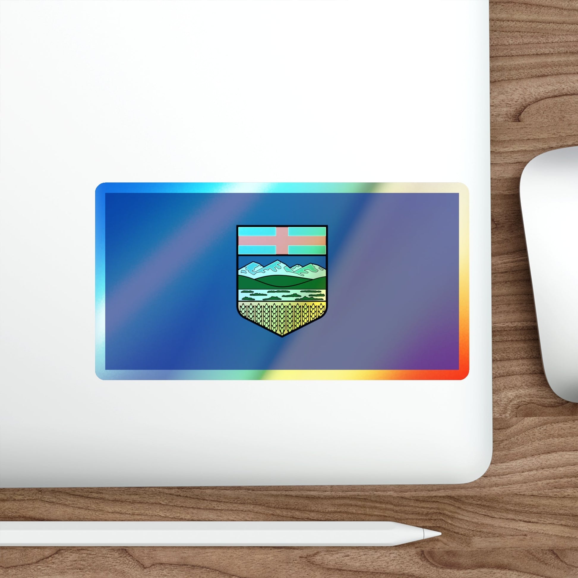 Flag of Alberta Canada Holographic STICKER Die-Cut Vinyl Decal-The Sticker Space