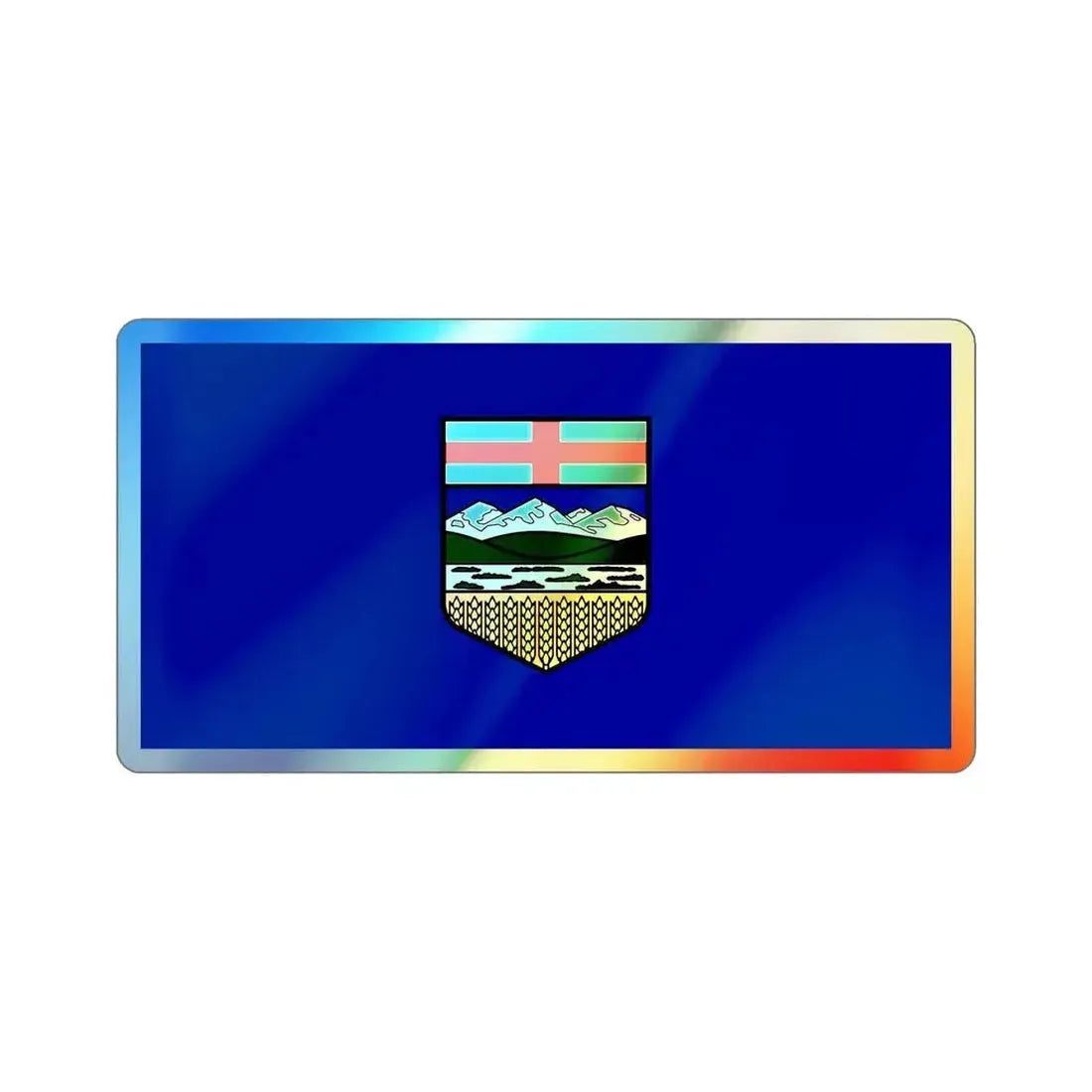 Flag of Alberta Canada Holographic STICKER Die-Cut Vinyl Decal - The Sticker Space