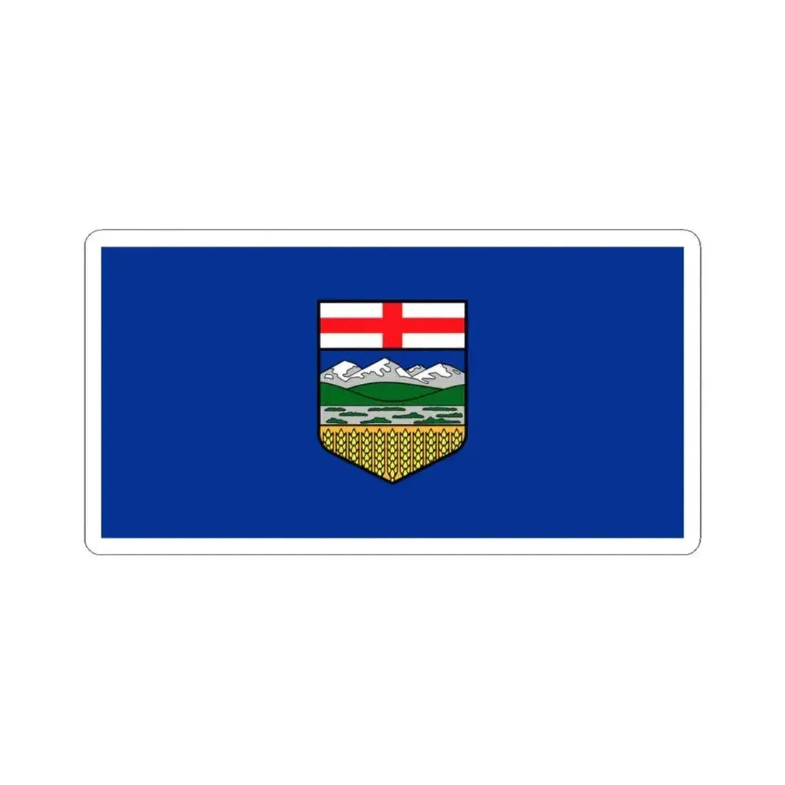 Flag of Alberta Canada - STICKER Vinyl Kiss-Cut Decal 3 Inch White - The Sticker Space