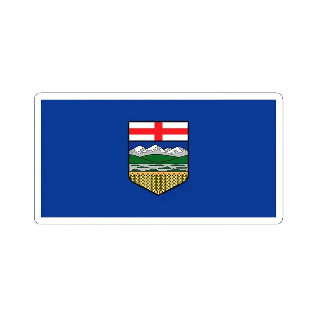Flag of Alberta (Canada) STICKER Vinyl Kiss-Cut Decal 4 Inch White - The Sticker Space