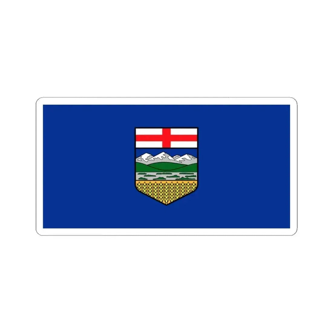 Flag of Alberta Canada - STICKER Vinyl Kiss-Cut Decal 4 Inch White - The Sticker Space