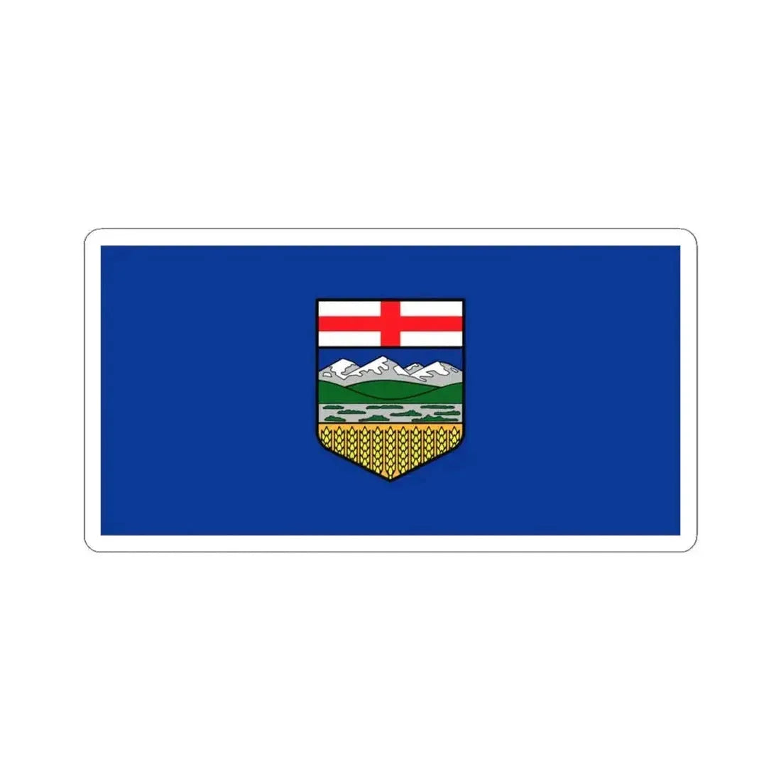 Flag of Alberta (Canada) STICKER Vinyl Kiss-Cut Decal 6 Inch White - The Sticker Space
