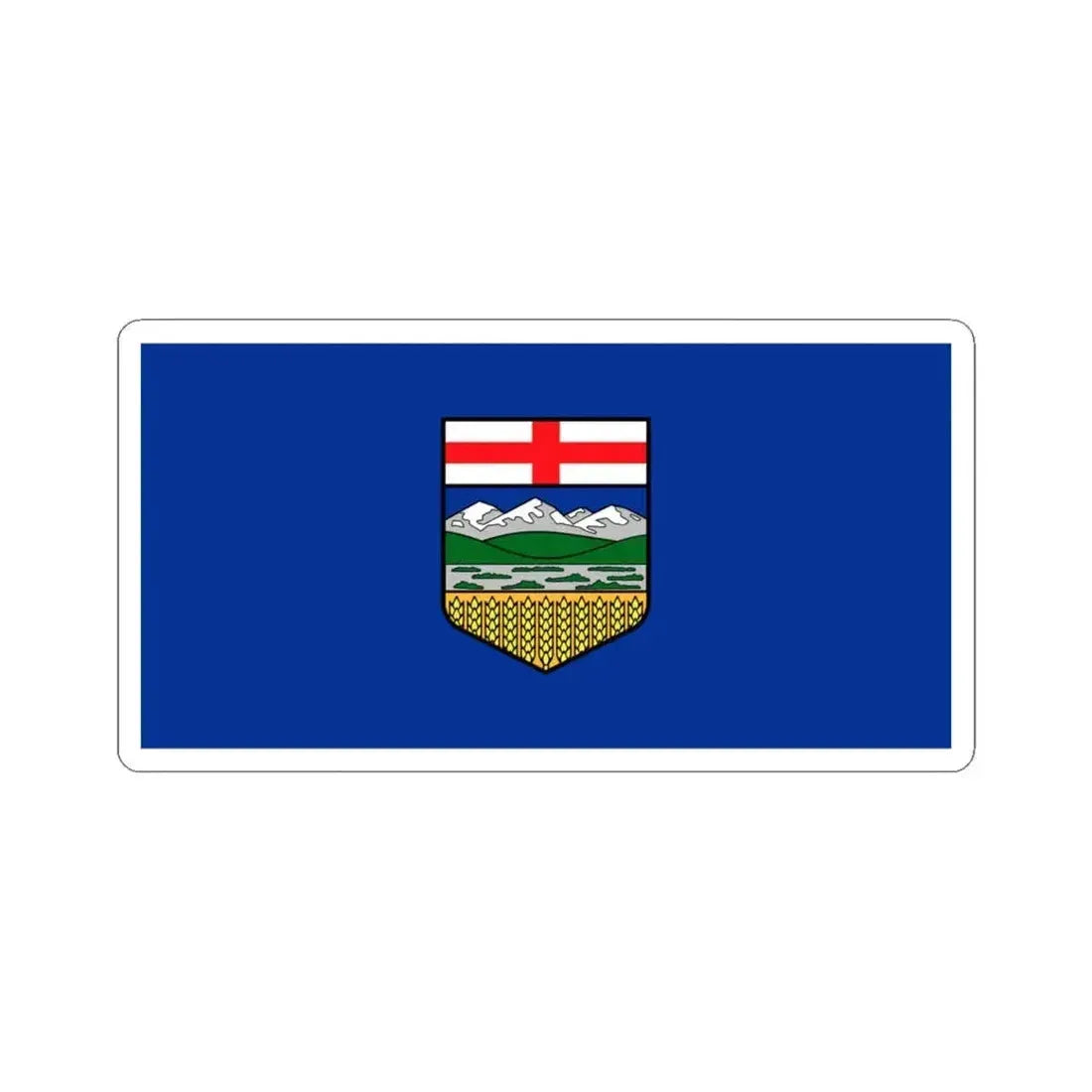 Flag of Alberta Canada - STICKER Vinyl Kiss-Cut Decal 6 Inch White - The Sticker Space