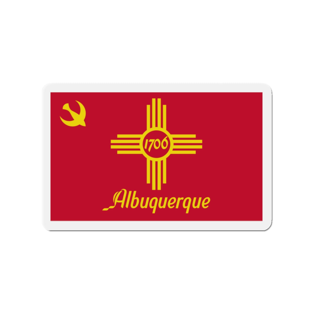 Flag of Albuquerque New Mexico - Die-Cut Magnet-2" x 2"-The Sticker Space