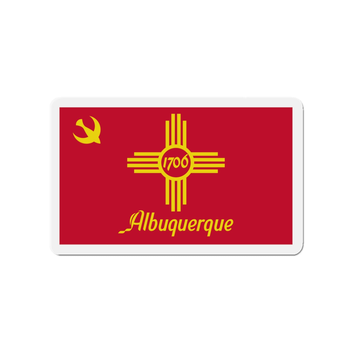 Flag of Albuquerque New Mexico - Die-Cut Magnet-3" x 3"-The Sticker Space