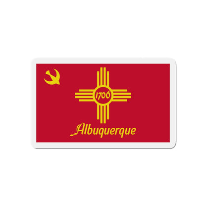 Flag of Albuquerque New Mexico - Die-Cut Magnet-4" x 4"-The Sticker Space