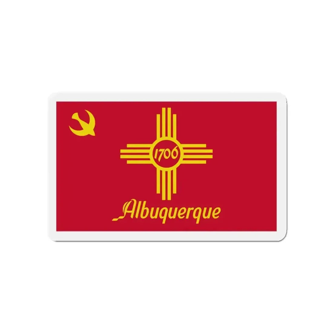 Flag of Albuquerque New Mexico - Refrigerator Magnet 3 Inch - The Sticker Space
