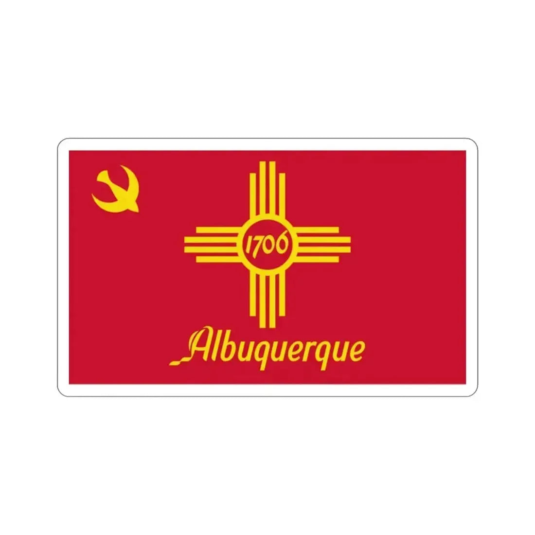 Flag of Albuquerque New Mexico USA STICKER Vinyl Die-Cut Decal 2 Inch - The Sticker Space