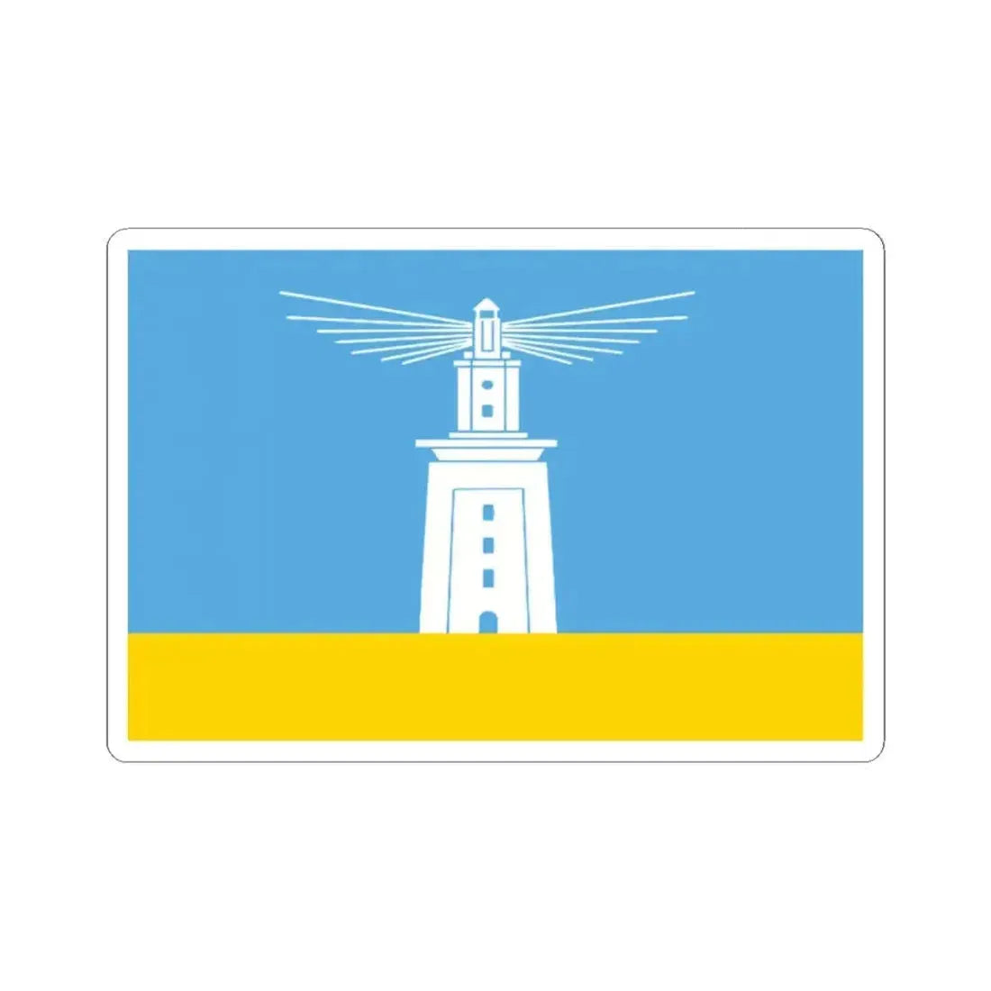 Flag of Alexandria (Egypt) STICKER Vinyl Kiss-Cut Decal 2 Inch White - The Sticker Space