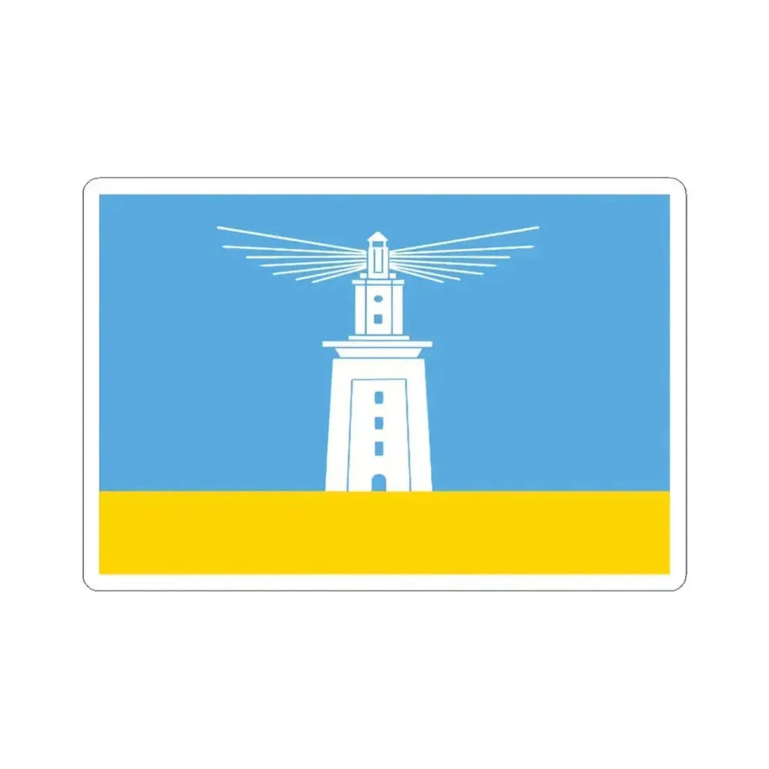 Flag of Alexandria (Egypt) STICKER Vinyl Kiss-Cut Decal 3 Inch White - The Sticker Space