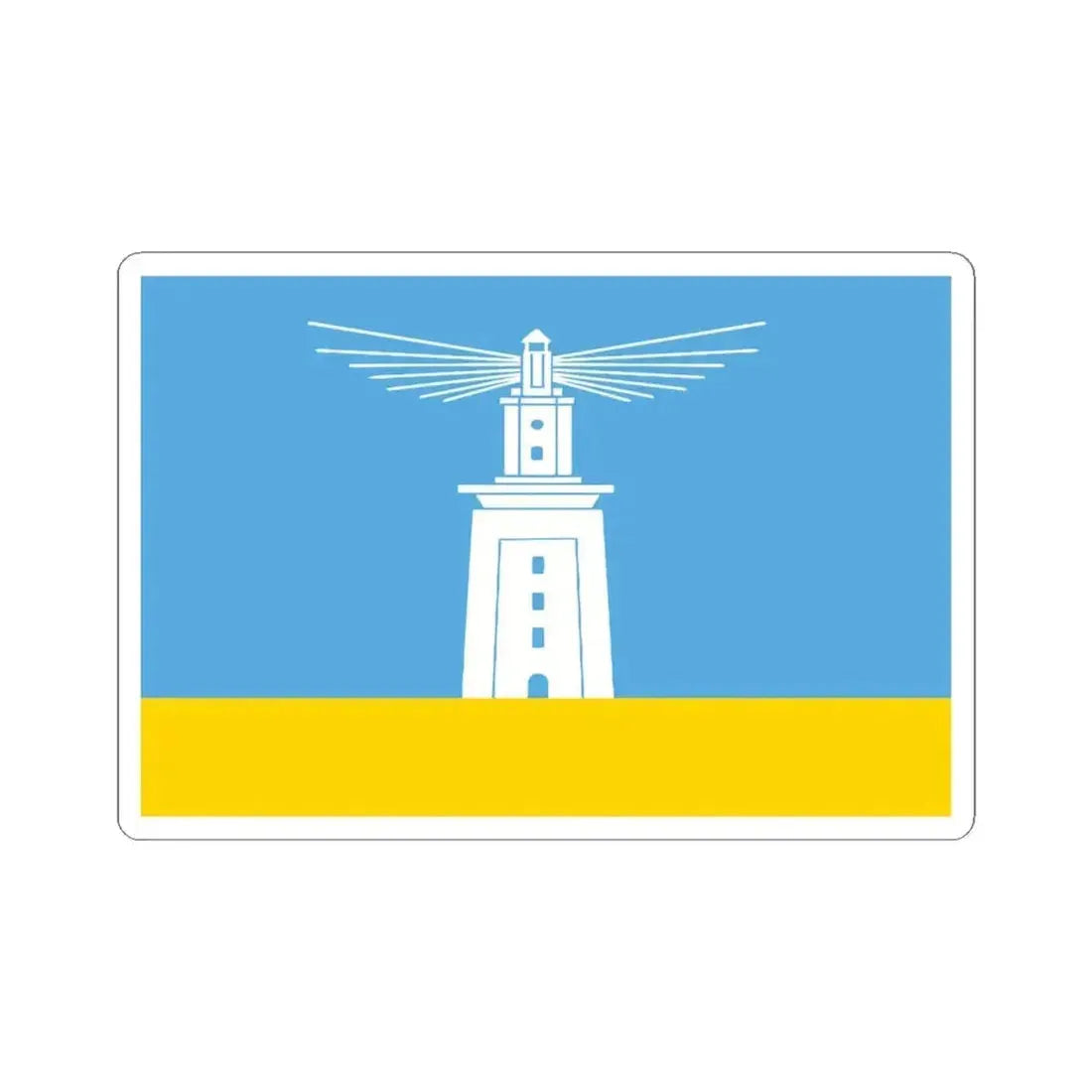 Flag of Alexandria (Egypt) STICKER Vinyl Kiss-Cut Decal 4 Inch White - The Sticker Space