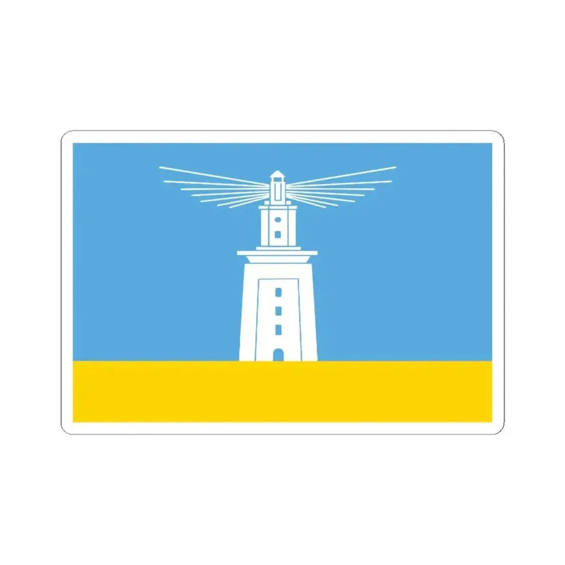Flag of Alexandria (Egypt) STICKER Vinyl Kiss-Cut Decal 6 Inch White - The Sticker Space