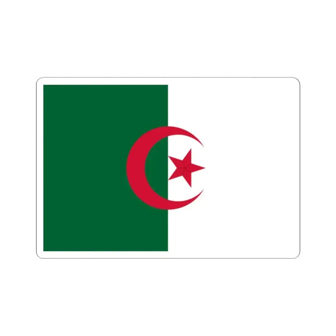 Flag of Algeria 1979 (Algeria) STICKER Vinyl Kiss-Cut Decal 2 Inch White - The Sticker Space