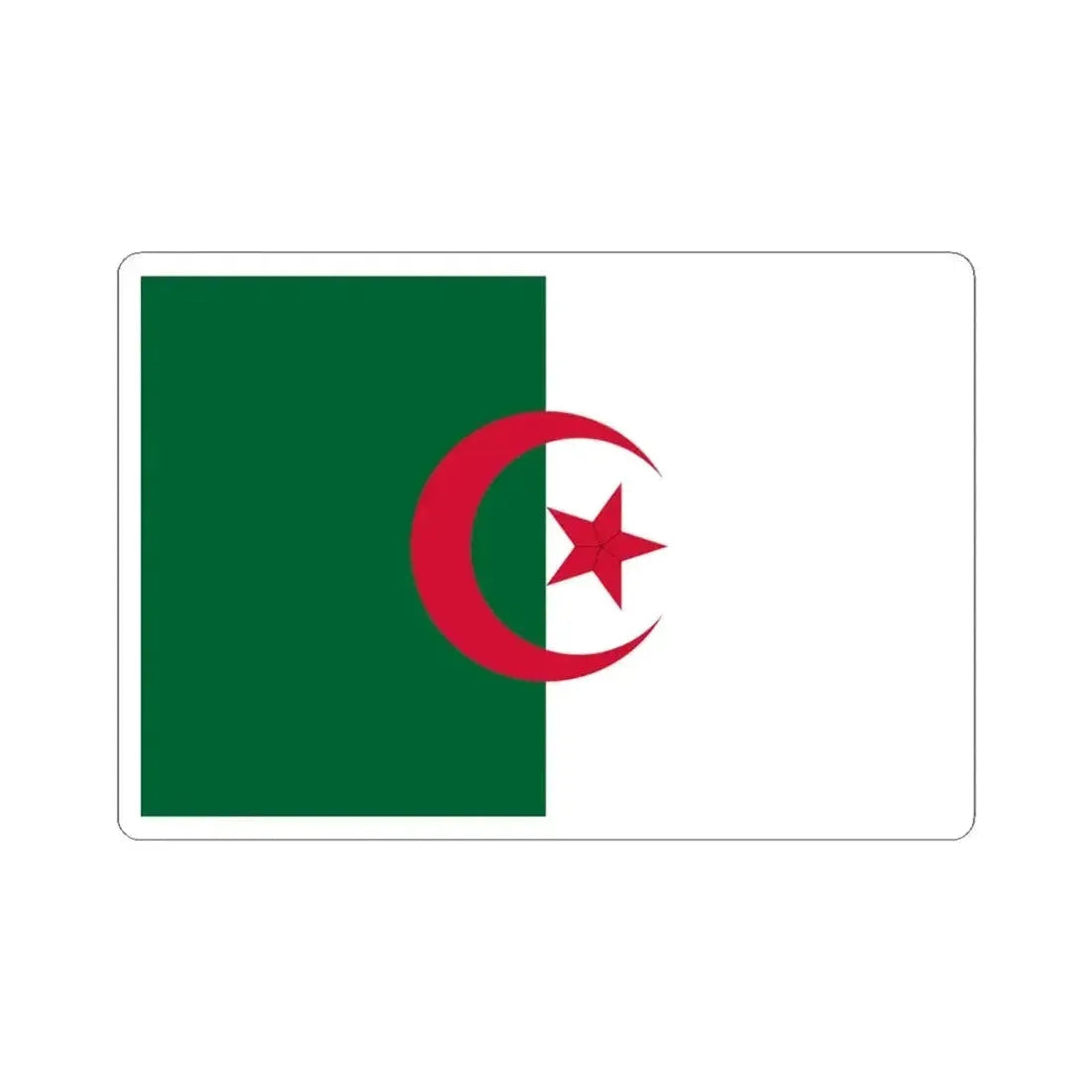 Flag of Algeria 1979 (Algeria) STICKER Vinyl Kiss-Cut Decal 4 Inch White - The Sticker Space