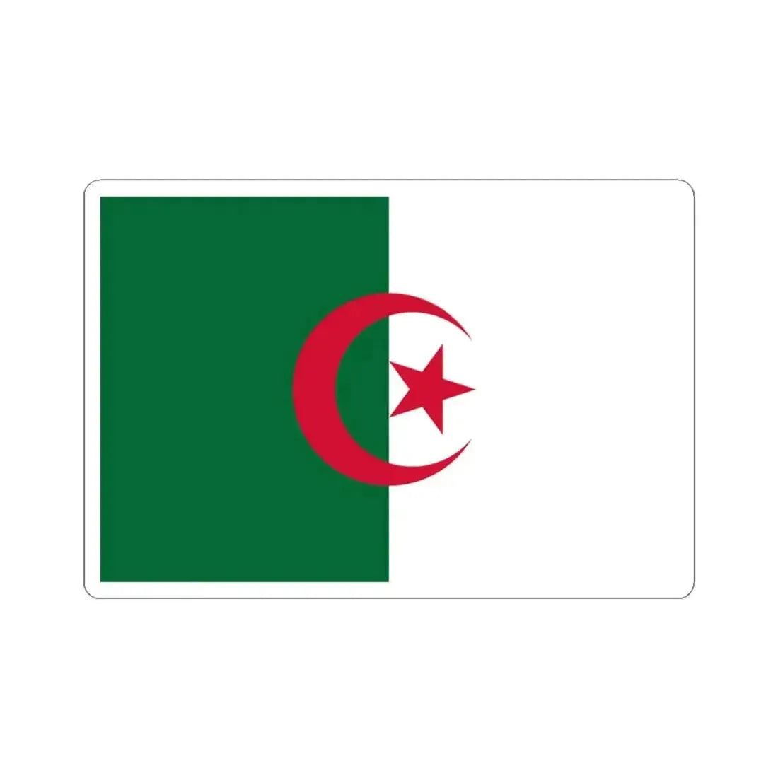 Flag of Algeria (Algeria) STICKER Vinyl Kiss-Cut Decal 3 Inch White - The Sticker Space