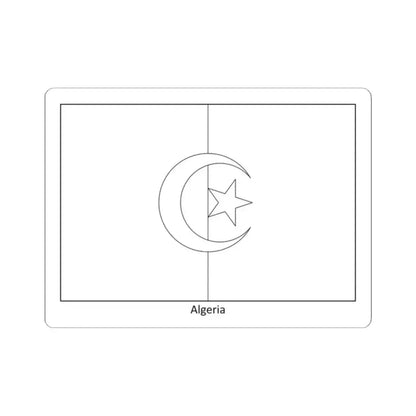 Flag of Algeria colouring page (Algeria) STICKER Vinyl Kiss-Cut Decal 2 Inch White - The Sticker Space