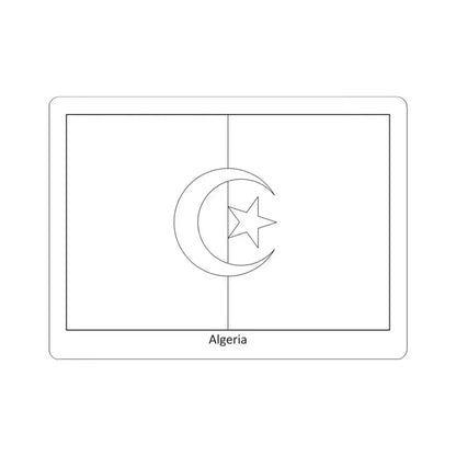 Flag of Algeria colouring page (Algeria) STICKER Vinyl Kiss-Cut Decal 4 Inch White - The Sticker Space