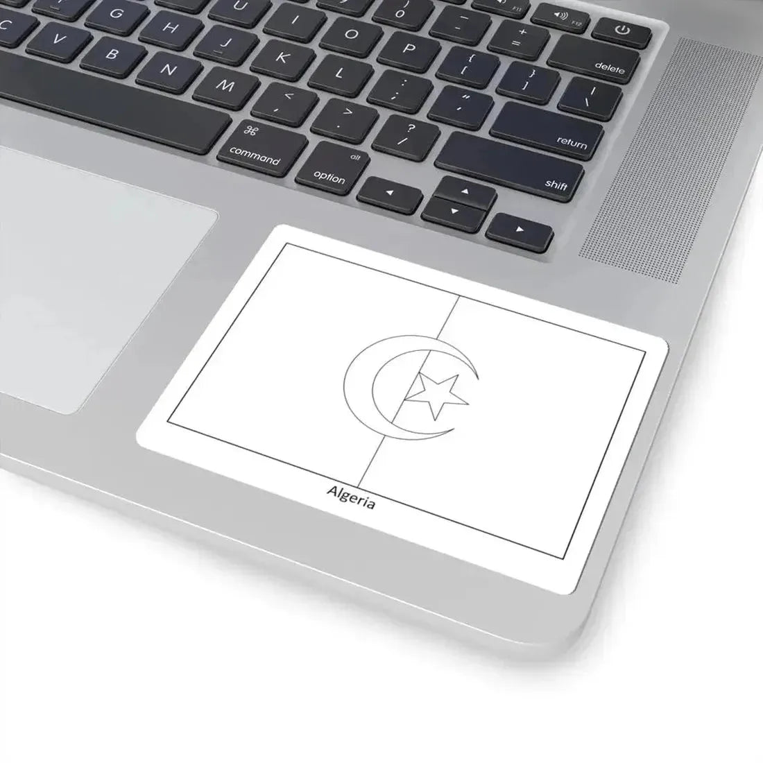 Flag of Algeria colouring page (Algeria) STICKER Vinyl Kiss-Cut Decal - The Sticker Space