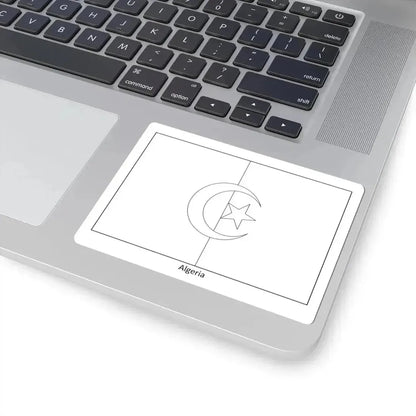 Flag of Algeria colouring page (Algeria) STICKER Vinyl Kiss-Cut Decal - The Sticker Space