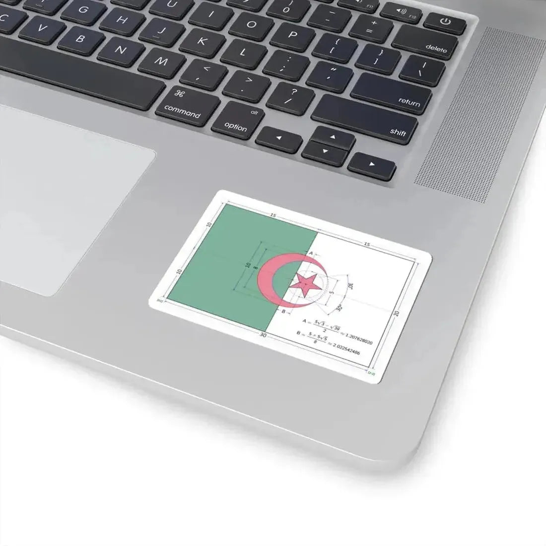 Flag of Algeria construction sheet (Algeria) STICKER Vinyl Kiss-Cut Decal - The Sticker Space