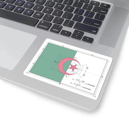 Flag of Algeria construction sheet (Algeria) STICKER Vinyl Kiss-Cut Decal - The Sticker Space