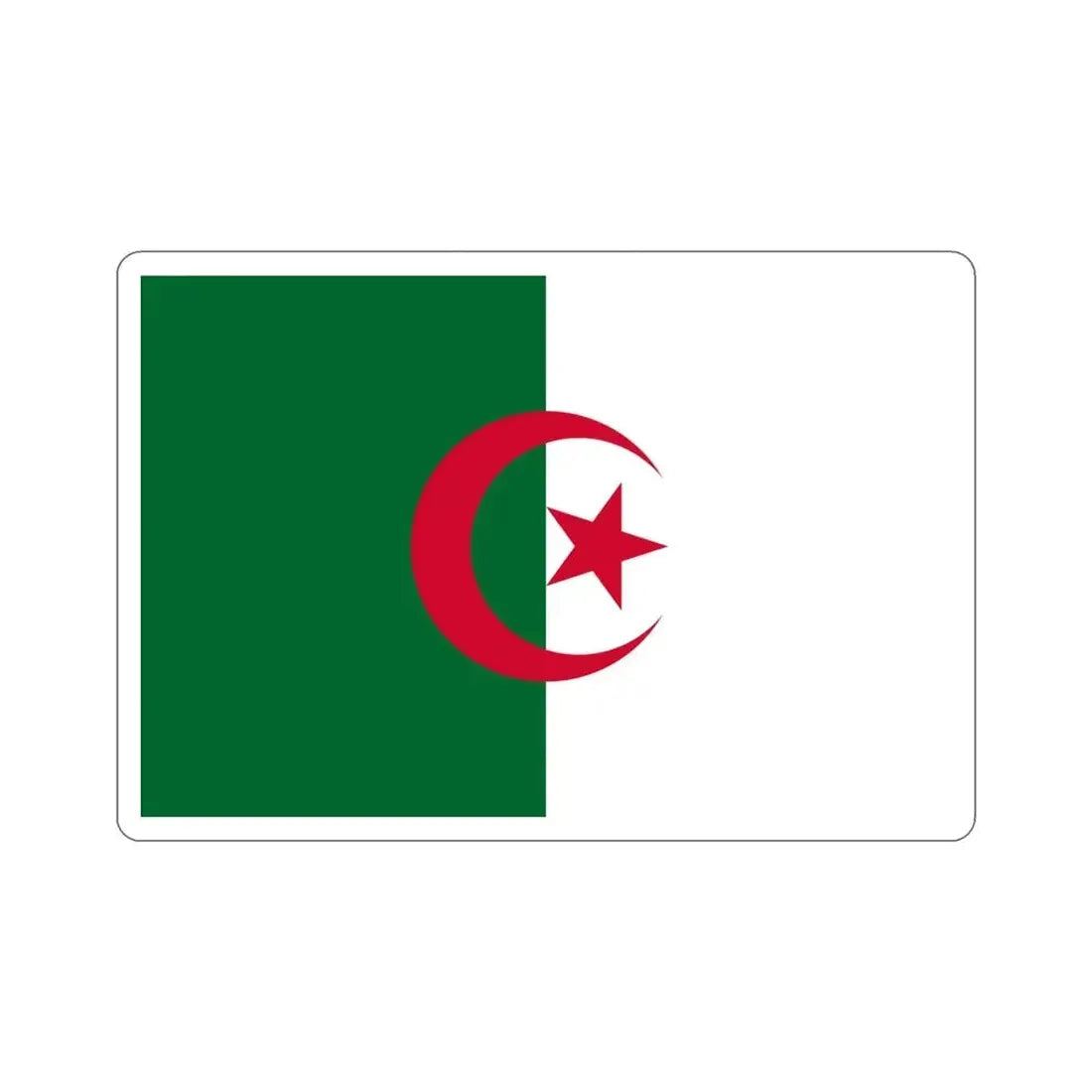 Flag of Algeria STICKER Vinyl Die-Cut Decal 4 Inch - The Sticker Space