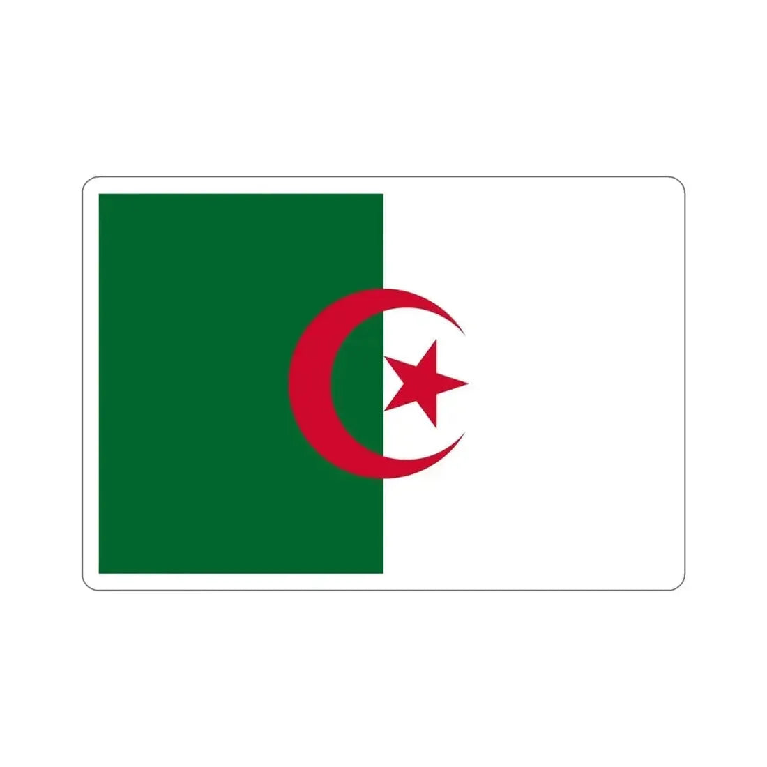 Flag of Algeria STICKER Vinyl Die-Cut Decal 6 Inch - The Sticker Space