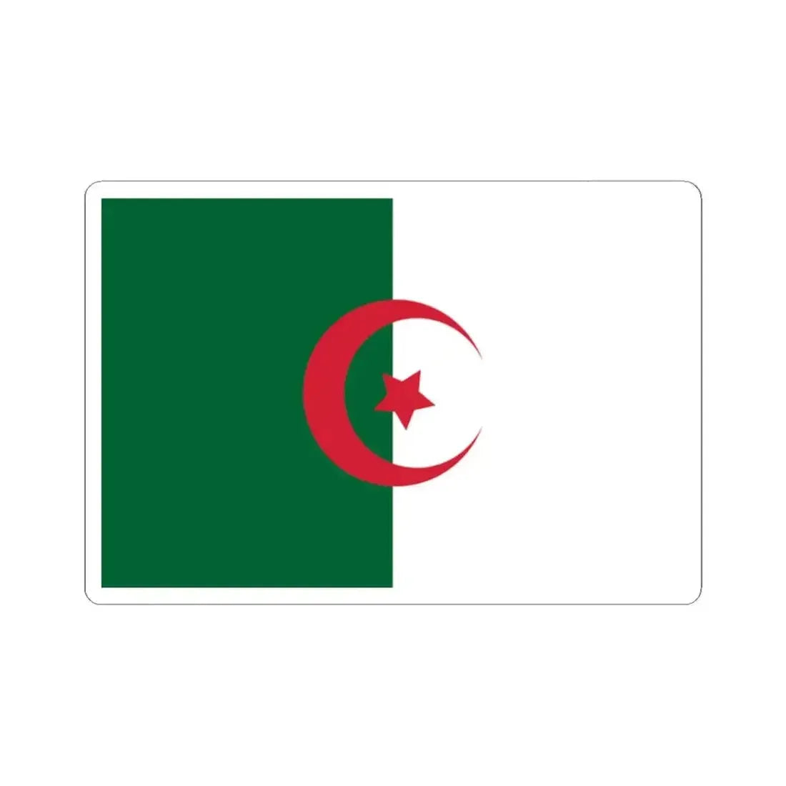 Flag of Algeria variant (Algeria) STICKER Vinyl Kiss-Cut Decal 2 Inch White - The Sticker Space