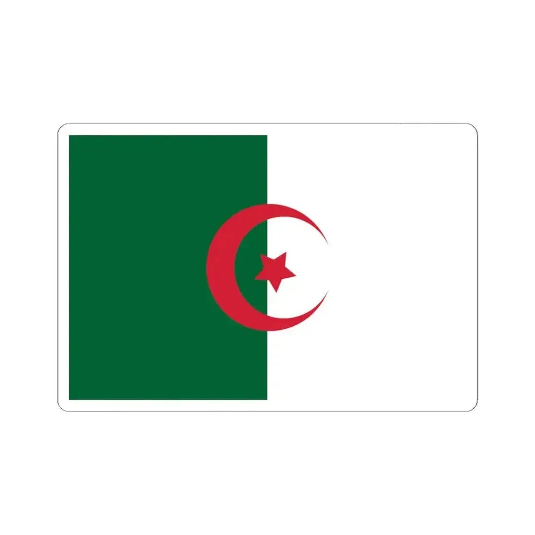 Flag of Algeria variant (Algeria) STICKER Vinyl Kiss-Cut Decal 6 Inch White - The Sticker Space