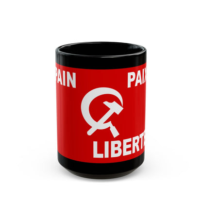 Flag of Algerian Communist Party - Black Coffee Mug-15oz-The Sticker Space