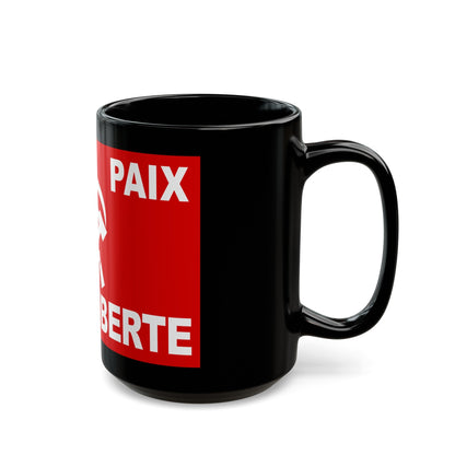 Flag of Algerian Communist Party - Black Coffee Mug-The Sticker Space