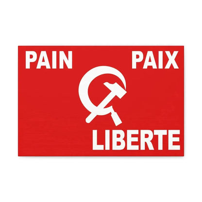 Flag of Algerian Communist Party - Canvas Wall Art 18″ x 12″ 1.25" - The Sticker Space